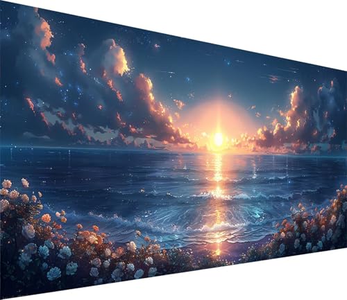 Diamond Painting XXL 80x160cm, Diamond Painting Erwachsene Sonnenuntergang, DIY Basteln Erwachsene Landschaft, Full Diamant Kunst Malerei Stickerei Set, Deko Wohnzimmer und Wanddeko Geschenke 8-9679 von MAYINGOU