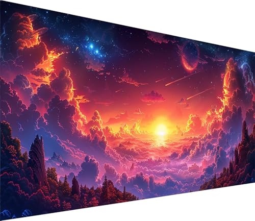 Diamond Painting XXL 80x160cm, Diamond Painting Erwachsene Sonnenuntergang, DIY Basteln Erwachsene Landschaft, Full Diamant Kunst Malerei Stickerei Set, Deko Wohnzimmer und Wanddeko Geschenke 9-7772 von MAYINGOU