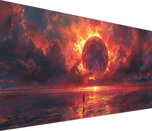 Diamond Painting XXL 80x160cm, Diamond Painting Erwachsene Sonnenuntergang, DIY Basteln Erwachsene Landschaft, Full Diamant Kunst Malerei Stickerei Set, Deko Wohnzimmer und Wanddeko Geschenke F-5852 von MAYINGOU