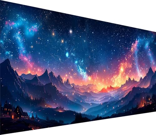 Diamond Painting XXL 80x160cm, Diamond Painting Erwachsene Sternenhimmel, DIY Basteln Erwachsene Berg, Full Diamant Kunst Malerei Stickerei Set, Painting Deko Wohnzimmer und Wanddeko Geschenke F-2832 von MAYINGOU