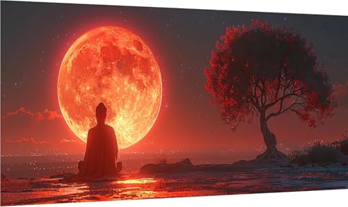 Diamond Painting Zen, 5D Diamond Painting Erwachsene Groß XXL Landschaft, DIY Full Drill Stickerei Cross Stickerei Set, Diamant Malerei Bastelset Erwachsene, für Deko Wohnzimmer 50x100cm F-5770 von MAYINGOU
