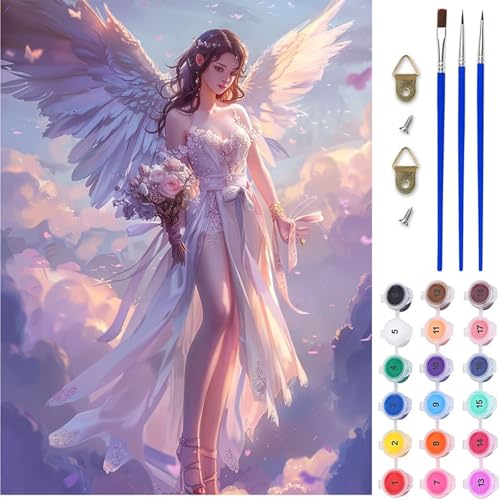 Engel Malen Nach Zahlen Erwachsene, Frau Malen Nach Zahlen, DIY Handgemalt Ölgemälde Kit mit Pinseln Acrylfarbe, Paint by Numbers Adult Bastelset Erwachsene, Geschenke für Frauen 80x110 cm E-7088 Engel Malen Nach Zahlen Erwachsene, Frau Malen Nach Zahlen, DIY Handgemalt Ölgemälde Kit mit Pinseln Acrylfarbe, Paint by Numbers Adult Bastelset Erwachsene, Geschenke für Frauen 80x110 cm E-7088 von MAYINGOU