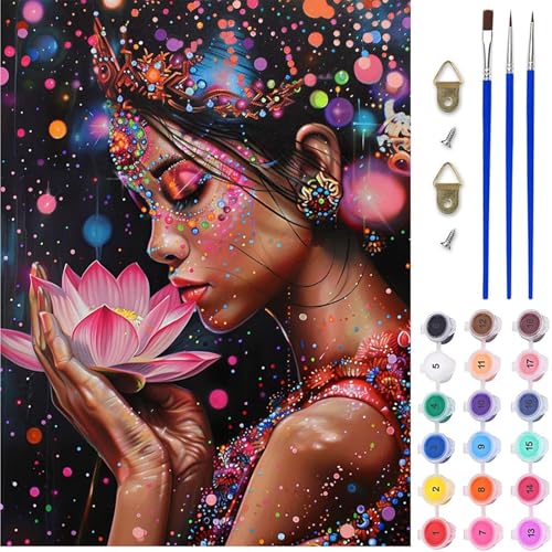 Frau Malen Nach Zahlen, Blume Malen Nach Zahlen Erwachsene, DIY Handgemalt Ölgemälde Kit mit Pinseln und Acrylfarbe, Paint by Numbers Bastelset Erwachsene, Geschenke für Frauen 70x95 cm A-6382 Frau Malen Nach Zahlen, Blume Malen Nach Zahlen Erwachsene, DIY Handgemalt Ölgemälde Kit mit Pinseln und Acrylfarbe, Paint by Numbers Bastelset Erwachsene, Geschenke für Frauen 70x95 cm A-6382 von MAYINGOU