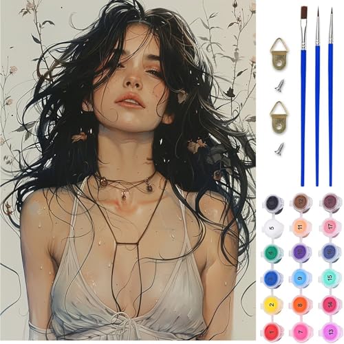 Frau Malen Nach Zahlen, Blume Malen Nach Zahlen Erwachsene, DIY Handgemalt Ölgemälde Kit mit Pinseln und Acrylfarbe, Paint by Numbers Bastelset Erwachsene, Geschenke für Frauen 90x120 cm 5-4052 Frau Malen Nach Zahlen, Blume Malen Nach Zahlen Erwachsene, DIY Handgemalt Ölgemälde Kit mit Pinseln und Acrylfarbe, Paint by Numbers Bastelset Erwachsene, Geschenke für Frauen 90x120 cm 5-4052 von MAYINGOU