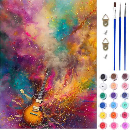Gitarre Malen Nach Zahlen, Graffiti Malen Nach Zahlen Erwachsene, DIY Handgemalt Ölgemälde Kit mit Pinseln und Acrylfarbe, Paint by Numbers Bastelset Erwachsene, Geschenke für Frauen 60x70 cm 1-7196 Gitarre Malen Nach Zahlen, Graffiti Malen Nach Zahlen Erwachsene, DIY Handgemalt Ölgemälde Kit mit Pinseln und Acrylfarbe, Paint by Numbers Bastelset Erwachsene, Geschenke für Frauen 60x70 cm 1-7196 von MAYINGOU