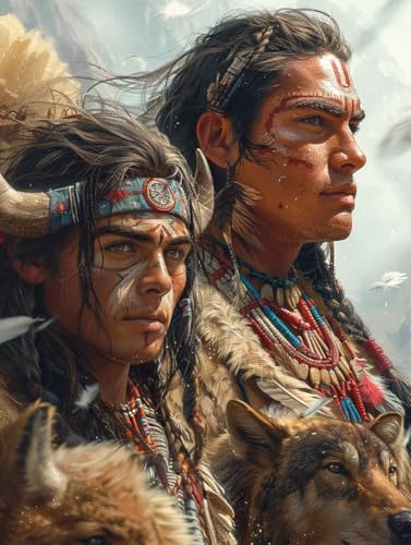 Indianer Malen Nach Zahlen, Wolf Malen Nach Zahlen Erwachsene, DIY Handgemalt Ölgemälde Kit mit Pinseln und Acrylfarbe, Paint by Numbers Bastelset Erwachsene, Geschenke für Frauen 70x95 cm 1-2535 Indianer Malen Nach Zahlen, Wolf Malen Nach Zahlen Erwachsene, DIY Handgemalt Ölgemälde Kit mit Pinseln und Acrylfarbe, Paint by Numbers Bastelset Erwachsene, Geschenke für Frauen 70x95 cm 1-2535 von MAYINGOU