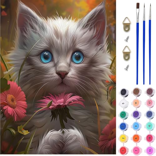 Katze Malen Nach Zahlen Erwachsene, Blume Malen Nach Zahlen, DIY Handgemalt Ölgemälde Kit mit Pinseln Acrylfarbe, Paint by Numbers Adult Bastelset Erwachsene, Geschenke für Frauen 30x40 cm 5-7921 Katze Malen Nach Zahlen Erwachsene, Blume Malen Nach Zahlen, DIY Handgemalt Ölgemälde Kit mit Pinseln Acrylfarbe, Paint by Numbers Adult Bastelset Erwachsene, Geschenke für Frauen 30x40 cm 5-7921 von MAYINGOU