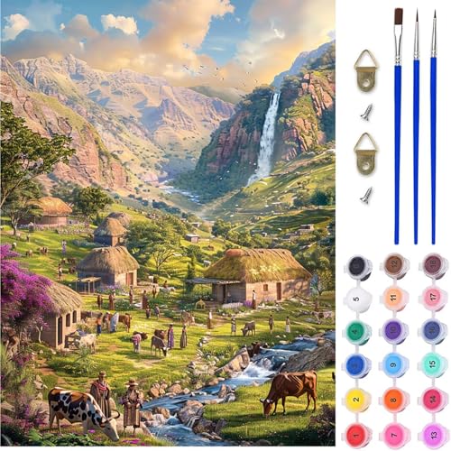 Landschaft Malen Nach Zahlen, Bauernhof Malen Nach Zahlen Erwachsene, DIY Handgemalt Ölgemälde Kit mit Pinseln und Acrylfarbe, Paint by Numbers Bastelset Erwachsene, Geschenke 100x135 cm 3-9173 Landschaft Malen Nach Zahlen, Bauernhof Malen Nach Zahlen Erwachsene, DIY Handgemalt Ölgemälde Kit mit Pinseln und Acrylfarbe, Paint by Numbers Bastelset Erwachsene, Geschenke 100x135 cm 3-9173 von MAYINGOU