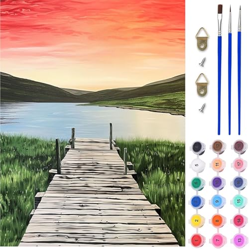 Landschaft Malen Nach Zahlen, Sonnenuntergang Malen Nach Zahlen Erwachsene, DIY Handgemalt Ölgemälde Kit mit Pinseln und Acrylfarbe, Paint by Numbers Bastelset Erwachsene, Geschenke 30x40 cm 5-5514 Landschaft Malen Nach Zahlen, Sonnenuntergang Malen Nach Zahlen Erwachsene, DIY Handgemalt Ölgemälde Kit mit Pinseln und Acrylfarbe, Paint by Numbers Bastelset Erwachsene, Geschenke 30x40 cm 5-5514 von MAYINGOU