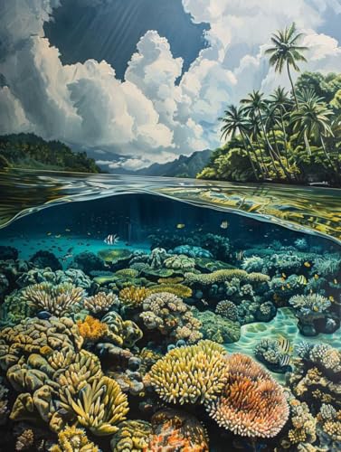 Landschaft Malen Nach Zahlen, Unterwasserwelt Malen Nach Zahlen Erwachsene, DIY Handgemalt Ölgemälde Kit mit Pinseln und Acrylfarbe, Paint by Numbers Bastelset Erwachsene, Geschenke 60x80 cm V-3112 Landschaft Malen Nach Zahlen, Unterwasserwelt Malen Nach Zahlen Erwachsene, DIY Handgemalt Ölgemälde Kit mit Pinseln und Acrylfarbe, Paint by Numbers Bastelset Erwachsene, Geschenke 60x80 cm V-3112 von MAYINGOU