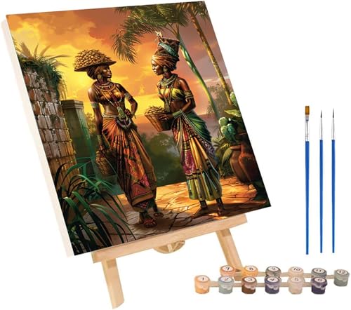 Malen Nach Zahlen Erwachsene Afrikanische Frau, Malen Nach Zahlen Sonnenuntergang, DIY Set Erwachsene Mit 3 Pinseln und Acrylfarbe, Paint by Numbers für Deko Wohnzimmer und Wanddeko 60x70 cm 9-1774 Malen Nach Zahlen Erwachsene Afrikanische Frau, Malen Nach Zahlen Sonnenuntergang, DIY Set Erwachsene Mit 3 Pinseln und Acrylfarbe, Paint by Numbers für Deko Wohnzimmer und Wanddeko 60x70 cm 9-1774 von MAYINGOU