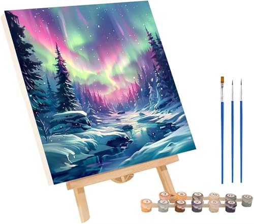 Malen Nach Zahlen Erwachsene Aurora, Malen Nach Zahlen Schneeszene, DIY Set Erwachsene Mit 3 Pinseln und Acrylfarbe, Paint by Numbers für Deko Wohnzimmer und Wanddeko Geschenke 100x130 cm 6-5708 Malen Nach Zahlen Erwachsene Aurora, Malen Nach Zahlen Schneeszene, DIY Set Erwachsene Mit 3 Pinseln und Acrylfarbe, Paint by Numbers für Deko Wohnzimmer und Wanddeko Geschenke 100x130 cm 6-5708 von MAYINGOU