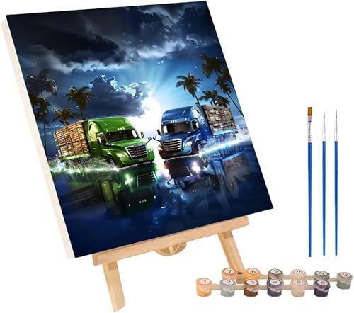 Malen Nach Zahlen Erwachsene Auto, Malen Nach Zahlen Baum, DIY Set Erwachsene Mit 3 Pinseln und Acrylfarbe, Paint by Numbers für Deko Wohnzimmer und Wanddeko, Geschenke für Frauen 100x130 cm 3-4690 von MAYINGOU