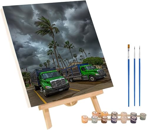 Malen Nach Zahlen Erwachsene Auto, Malen Nach Zahlen Landschaft, DIY Set Erwachsene Mit 3 Pinseln und Acrylfarbe, Paint by Numbers für Deko Wohnzimmer Wanddeko, Geschenke für Frauen 80x110 cm 6-9103 von MAYINGOU