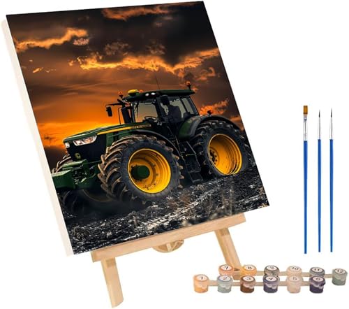 Malen Nach Zahlen Erwachsene Auto, Malen Nach Zahlen Sonnenuntergang, DIY Set Erwachsene Mit 3 Pinseln und Acrylfarbe, Paint by Numbers für Deko Wohnzimmer und Wanddeko Geschenke 100x135 cm S-9949 von MAYINGOU