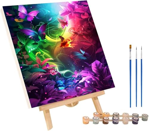 Malen Nach Zahlen Erwachsene Blume, Malen Nach Zahlen Pflanze, DIY Handgemalt Ölgemälde Kit Mit 3 Pinseln und Acrylfarbe, Paint by Numbers Basteln Erwachsene, Deko Wohnzimmer Geschenke 50x65 cm V-7199 von MAYINGOU