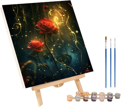 Malen Nach Zahlen Erwachsene Blume, Malen Nach Zahlen Rose, DIY Set Erwachsene Mit 3 Pinseln und Acrylfarbe, Paint by Numbers für Deko Wohnzimmer und Wanddeko, Als Geschenke für Frauen 30x40 cm 9-2112 Malen Nach Zahlen Erwachsene Blume, Malen Nach Zahlen Rose, DIY Set Erwachsene Mit 3 Pinseln und Acrylfarbe, Paint by Numbers für Deko Wohnzimmer und Wanddeko, Als Geschenke für Frauen 30x40 cm 9-2112 von MAYINGOU