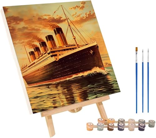 Malen Nach Zahlen Erwachsene Boot, Malen Nach Zahlen Landschaft, DIY Set Erwachsene Mit 3 Pinseln und Acrylfarbe, Paint by Numbers für Deko Wohnzimmer und Wanddeko Geschenke 100x135 cm E-3683 von MAYINGOU