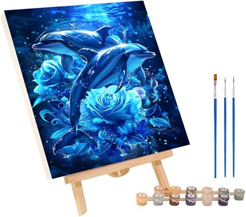 Malen Nach Zahlen Erwachsene Delphin, Malen Nach Zahlen Blume, DIY Handgemalt Ölgemälde Kit Mit 3 Pinseln und Acrylfarbe, Paint by Numbers Basteln Erwachsene, Deko Wohnzimmer Geschenke 60x80 cm 1-8707 Malen Nach Zahlen Erwachsene Delphin, Malen Nach Zahlen Blume, DIY Handgemalt Ölgemälde Kit Mit 3 Pinseln und Acrylfarbe, Paint by Numbers Basteln Erwachsene, Deko Wohnzimmer Geschenke 60x80 cm 1-8707 von MAYINGOU