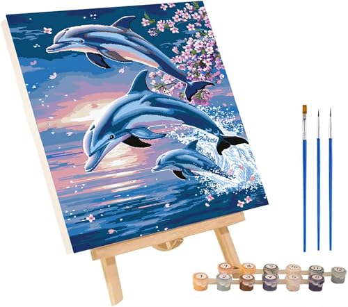 Malen Nach Zahlen Erwachsene Delphin, Malen Nach Zahlen Blume, DIY Set Erwachsene Mit 3 Pinseln und Acrylfarbe, Paint by Numbers für Deko Wohnzimmer Wanddeko, Geschenke für Frauen 100x135 cm I-3816 Malen Nach Zahlen Erwachsene Delphin, Malen Nach Zahlen Blume, DIY Set Erwachsene Mit 3 Pinseln und Acrylfarbe, Paint by Numbers für Deko Wohnzimmer Wanddeko, Geschenke für Frauen 100x135 cm I-3816 von MAYINGOU