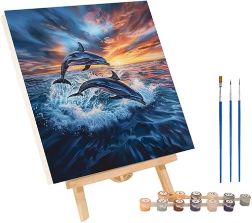 Malen Nach Zahlen Erwachsene Delphin, Malen Nach Zahlen Sonnenuntergang, DIY Set Erwachsene Mit 3 Pinseln und Acrylfarbe, Paint by Numbers für Deko Wohnzimmer und Wanddeko Geschenke 30x40 cm 6-9416 Malen Nach Zahlen Erwachsene Delphin, Malen Nach Zahlen Sonnenuntergang, DIY Set Erwachsene Mit 3 Pinseln und Acrylfarbe, Paint by Numbers für Deko Wohnzimmer und Wanddeko Geschenke 30x40 cm 6-9416 von MAYINGOU