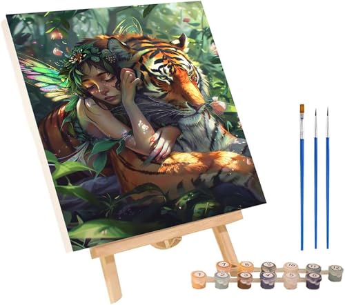 Malen Nach Zahlen Erwachsene Elfe, Malen Nach Zahlen Tiger, DIY Handgemalt Ölgemälde Kit Mit 3 Pinseln und Acrylfarbe, Paint by Numbers Basteln Erwachsene, Deko Wohnzimmer Geschenke 100x130 cm 8-9365 Malen Nach Zahlen Erwachsene Elfe, Malen Nach Zahlen Tiger, DIY Handgemalt Ölgemälde Kit Mit 3 Pinseln und Acrylfarbe, Paint by Numbers Basteln Erwachsene, Deko Wohnzimmer Geschenke 100x130 cm 8-9365 von MAYINGOU