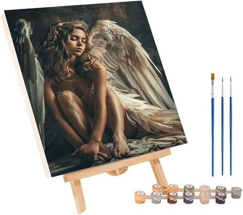 Malen Nach Zahlen Erwachsene Engel, Malen Nach Zahlen Frau, DIY Handgemalt Ölgemälde Kit Mit 3 Pinseln und Acrylfarbe, Paint by Numbers Basteln Erwachsene, Deko Wohnzimmer Geschenke 60x80 cm C-3636 Malen Nach Zahlen Erwachsene Engel, Malen Nach Zahlen Frau, DIY Handgemalt Ölgemälde Kit Mit 3 Pinseln und Acrylfarbe, Paint by Numbers Basteln Erwachsene, Deko Wohnzimmer Geschenke 60x80 cm C-3636 von MAYINGOU