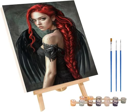 Malen Nach Zahlen Erwachsene Frau, Malen Nach Zahlen FlüGel, DIY Set Erwachsene Mit 3 Pinseln und Acrylfarbe, Paint by Numbers für Deko Wohnzimmer und Wanddeko, Geschenke für Frauen 60x80 cm 3-7106 von MAYINGOU