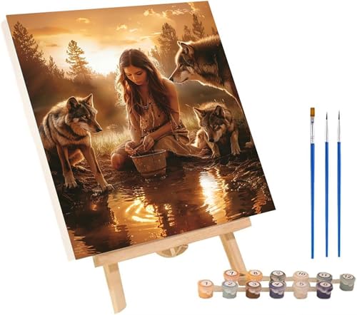 Malen Nach Zahlen Erwachsene Frau, Malen Nach Zahlen Wolf, DIY Handgemalt Ölgemälde Kit Mit 3 Pinseln und Acrylfarbe, Paint by Numbers Basteln Erwachsene, für Deko Wohnzimmer Geschenke 60x80 cm W-9093 Malen Nach Zahlen Erwachsene Frau, Malen Nach Zahlen Wolf, DIY Handgemalt Ölgemälde Kit Mit 3 Pinseln und Acrylfarbe, Paint by Numbers Basteln Erwachsene, für Deko Wohnzimmer Geschenke 60x80 cm W-9093 von MAYINGOU