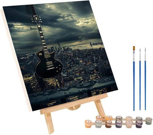 Malen Nach Zahlen Erwachsene Gitarre, Malen Nach Zahlen Stadt, DIY Handgemalt Ölgemälde Kit Mit 3 Pinseln und Acrylfarbe, Paint by Numbers Basteln Erwachsene, Deko Wohnzimmer 80x110 cm E-7814 Malen Nach Zahlen Erwachsene Gitarre, Malen Nach Zahlen Stadt, DIY Handgemalt Ölgemälde Kit Mit 3 Pinseln und Acrylfarbe, Paint by Numbers Basteln Erwachsene, Deko Wohnzimmer 80x110 cm E-7814 von MAYINGOU