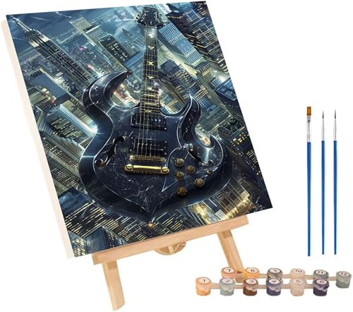 Malen Nach Zahlen Erwachsene Gitarre, Malen Nach Zahlen Stadt, DIY Set Erwachsene Mit 3 Pinseln und Acrylfarbe, Paint by Numbers für Deko Wohnzimmer und Wanddeko, Geschenke für Frauen 60x70 cm V-2549 Malen Nach Zahlen Erwachsene Gitarre, Malen Nach Zahlen Stadt, DIY Set Erwachsene Mit 3 Pinseln und Acrylfarbe, Paint by Numbers für Deko Wohnzimmer und Wanddeko, Geschenke für Frauen 60x70 cm V-2549 von MAYINGOU