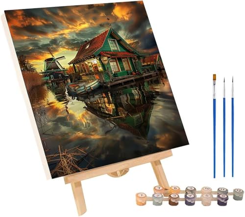 Malen Nach Zahlen Erwachsene HäUser, Malen Nach Zahlen Landschaft, DIY Handgemalt Ölgemälde Kit Mit 3 Pinseln und Acrylfarbe, Paint by Numbers Basteln Erwachsene, Deko Wohnzimmer 100x135 cm F-3779 Malen Nach Zahlen Erwachsene HäUser, Malen Nach Zahlen Landschaft, DIY Handgemalt Ölgemälde Kit Mit 3 Pinseln und Acrylfarbe, Paint by Numbers Basteln Erwachsene, Deko Wohnzimmer 100x135 cm F-3779 von MAYINGOU