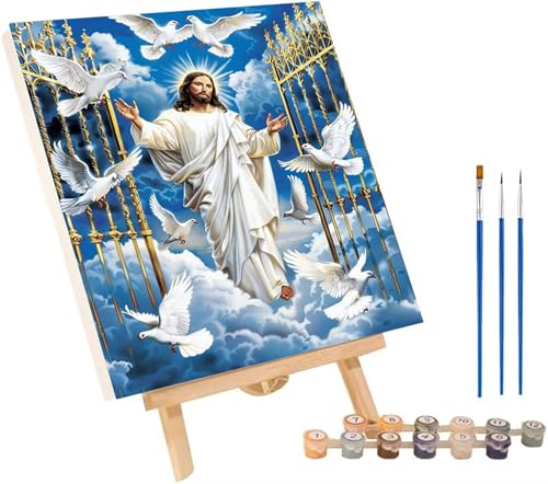 Malen Nach Zahlen Erwachsene Jesus, Malen Nach Zahlen Vogel, DIY Handgemalt Ölgemälde Kit Mit 3 Pinseln und Acrylfarbe, Paint by Numbers Basteln Erwachsene, Deko Wohnzimmer Geschenke 100x135 cm U-3883 Malen Nach Zahlen Erwachsene Jesus, Malen Nach Zahlen Vogel, DIY Handgemalt Ölgemälde Kit Mit 3 Pinseln und Acrylfarbe, Paint by Numbers Basteln Erwachsene, Deko Wohnzimmer Geschenke 100x135 cm U-3883 von MAYINGOU