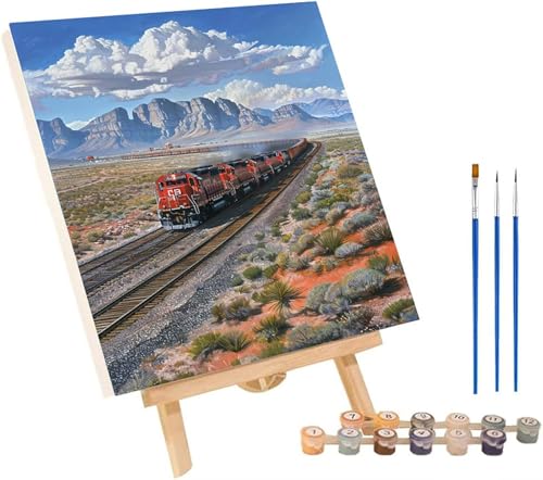 Malen Nach Zahlen Erwachsene Landschaft, Malen Nach Zahlen Zug, DIY Handgemalt Ölgemälde Kit Mit 3 Pinseln und Acrylfarbe, Paint by Numbers Basteln Erwachsene, Deko Wohnzimmer 70x95 cm 3-2607 Malen Nach Zahlen Erwachsene Landschaft, Malen Nach Zahlen Zug, DIY Handgemalt Ölgemälde Kit Mit 3 Pinseln und Acrylfarbe, Paint by Numbers Basteln Erwachsene, Deko Wohnzimmer 70x95 cm 3-2607 von MAYINGOU