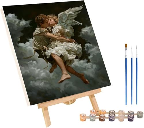 Malen Nach Zahlen Erwachsene Mann, Malen Nach Zahlen FlüGel, DIY Handgemalt Ölgemälde Kit Mit 3 Pinseln und Acrylfarbe, Paint by Numbers Basteln Erwachsene, Deko Wohnzimmer Geschenke 60x80 cm N-7997 von MAYINGOU