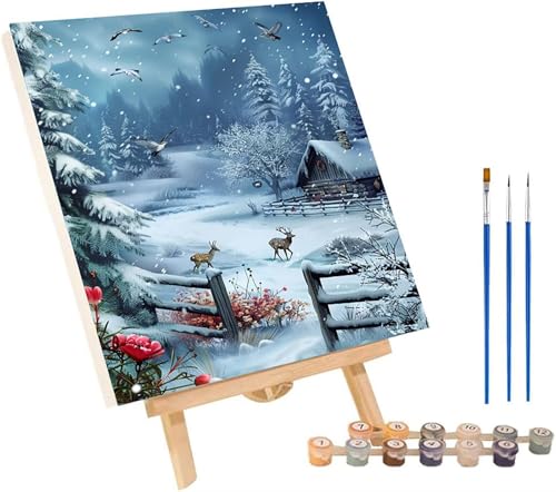 Malen Nach Zahlen Erwachsene Schneeszene, Malen Nach Zahlen Tier, DIY Set Erwachsene Mit 3 Pinseln und Acrylfarbe, Paint by Numbers für Deko Wohnzimmer und Wanddeko Geschenke 100x135 cm 2-4427 Malen Nach Zahlen Erwachsene Schneeszene, Malen Nach Zahlen Tier, DIY Set Erwachsene Mit 3 Pinseln und Acrylfarbe, Paint by Numbers für Deko Wohnzimmer und Wanddeko Geschenke 100x135 cm 2-4427 von MAYINGOU