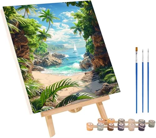 Malen Nach Zahlen Erwachsene Strand, Malen Nach Zahlen Segelboot, DIY Set Erwachsene Mit 3 Pinseln und Acrylfarbe, Paint by Numbers für Deko Wohnzimmer Wanddeko, Geschenke für Frauen 60x70 cm 8-4206 Malen Nach Zahlen Erwachsene Strand, Malen Nach Zahlen Segelboot, DIY Set Erwachsene Mit 3 Pinseln und Acrylfarbe, Paint by Numbers für Deko Wohnzimmer Wanddeko, Geschenke für Frauen 60x70 cm 8-4206 von MAYINGOU