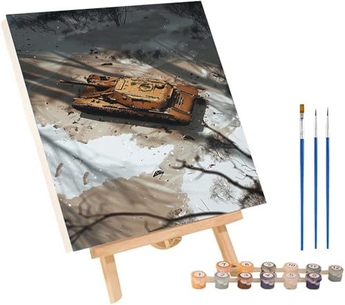 Malen Nach Zahlen Erwachsene Tank, Malen Nach Zahlen Schnee, DIY Handgemalt Ölgemälde Kit Mit 3 Pinseln und Acrylfarbe, Paint by Numbers Basteln Erwachsene, Deko Wohnzimmer Geschenke 100x135 cm G-3155 Malen Nach Zahlen Erwachsene Tank, Malen Nach Zahlen Schnee, DIY Handgemalt Ölgemälde Kit Mit 3 Pinseln und Acrylfarbe, Paint by Numbers Basteln Erwachsene, Deko Wohnzimmer Geschenke 100x135 cm G-3155 von MAYINGOU