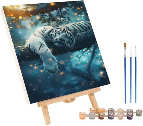 Malen Nach Zahlen Erwachsene Tiger, Malen Nach Zahlen Baum, DIY Handgemalt Ölgemälde Kit Mit 3 Pinseln und Acrylfarbe, Paint by Numbers Basteln Erwachsene, Deko Wohnzimmer Geschenke 100x130 cm 6-7707 Malen Nach Zahlen Erwachsene Tiger, Malen Nach Zahlen Baum, DIY Handgemalt Ölgemälde Kit Mit 3 Pinseln und Acrylfarbe, Paint by Numbers Basteln Erwachsene, Deko Wohnzimmer Geschenke 100x130 cm 6-7707 von MAYINGOU