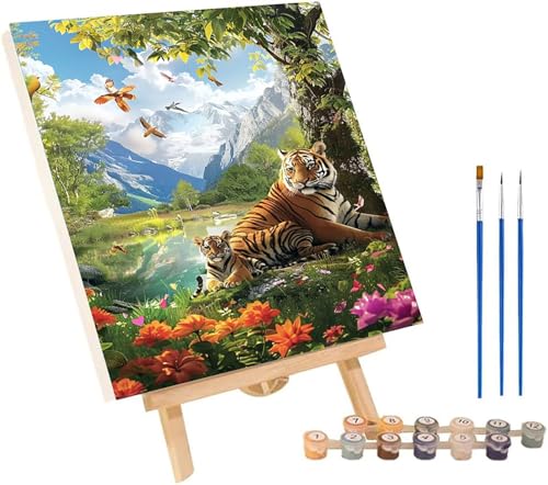 Malen Nach Zahlen Erwachsene Tiger, Malen Nach Zahlen Landschaft, DIY Handgemalt Ölgemälde Kit Mit 3 Pinseln und Acrylfarbe, Paint by Numbers Basteln Erwachsene, Deko Wohnzimmer 60x70 cm 9-2651 Malen Nach Zahlen Erwachsene Tiger, Malen Nach Zahlen Landschaft, DIY Handgemalt Ölgemälde Kit Mit 3 Pinseln und Acrylfarbe, Paint by Numbers Basteln Erwachsene, Deko Wohnzimmer 60x70 cm 9-2651 von MAYINGOU