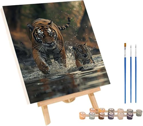 Malen Nach Zahlen Erwachsene Tiger, Malen Nach Zahlen Tier, DIY Handgemalt Ölgemälde Kit Mit 3 Pinseln und Acrylfarbe, Paint by Numbers Basteln Erwachsene, Deko Wohnzimmer Geschenke 60x70 cm 0-7649 Malen Nach Zahlen Erwachsene Tiger, Malen Nach Zahlen Tier, DIY Handgemalt Ölgemälde Kit Mit 3 Pinseln und Acrylfarbe, Paint by Numbers Basteln Erwachsene, Deko Wohnzimmer Geschenke 60x70 cm 0-7649 von MAYINGOU