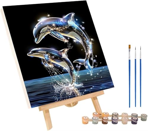 Malen Nach Zahlen Erwachsene Wal, Malen Nach Zahlen Kunst, DIY Set Erwachsene Mit 3 Pinseln und Acrylfarbe, Paint by Numbers für Deko Wohnzimmer und Wanddeko, Als Geschenke für Frauen 90x120 cm 7-7407 von MAYINGOU