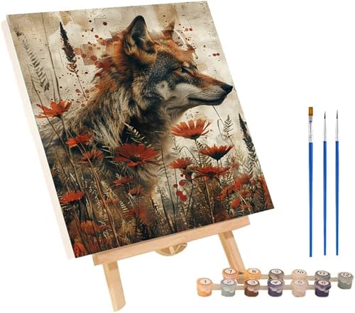 Malen Nach Zahlen Erwachsene Wolf, Malen Nach Zahlen Blume, DIY Set Erwachsene Mit 3 Pinseln und Acrylfarbe, Paint by Numbers für Deko Wohnzimmer und Wanddeko, Geschenke für Frauen 100x130 cm P-1535 Malen Nach Zahlen Erwachsene Wolf, Malen Nach Zahlen Blume, DIY Set Erwachsene Mit 3 Pinseln und Acrylfarbe, Paint by Numbers für Deko Wohnzimmer und Wanddeko, Geschenke für Frauen 100x130 cm P-1535 von MAYINGOU