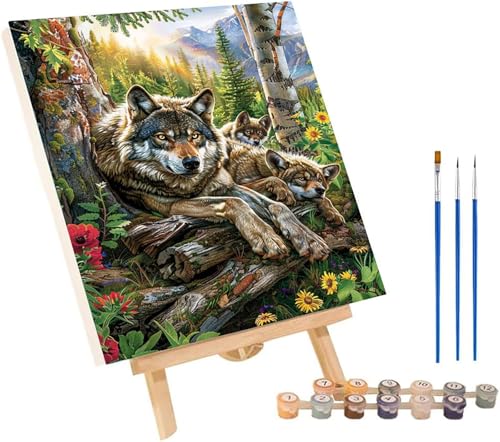 Malen Nach Zahlen Erwachsene Wolf, Malen Nach Zahlen Pflanze, DIY Set Erwachsene Mit 3 Pinseln und Acrylfarbe, Paint by Numbers für Deko Wohnzimmer und Wanddeko, Geschenke für Frauen 30x40 cm 4-3036 Malen Nach Zahlen Erwachsene Wolf, Malen Nach Zahlen Pflanze, DIY Set Erwachsene Mit 3 Pinseln und Acrylfarbe, Paint by Numbers für Deko Wohnzimmer und Wanddeko, Geschenke für Frauen 30x40 cm 4-3036 von MAYINGOU