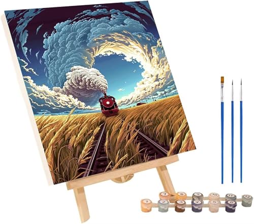 Malen Nach Zahlen Erwachsene Zug, Malen Nach Zahlen Landschaft, DIY Handgemalt Ölgemälde Kit Mit 3 Pinseln und Acrylfarbe, Paint by Numbers Basteln Erwachsene, Deko Wohnzimmer 90x120 cm S-6516 Malen Nach Zahlen Erwachsene Zug, Malen Nach Zahlen Landschaft, DIY Handgemalt Ölgemälde Kit Mit 3 Pinseln und Acrylfarbe, Paint by Numbers Basteln Erwachsene, Deko Wohnzimmer 90x120 cm S-6516 von MAYINGOU