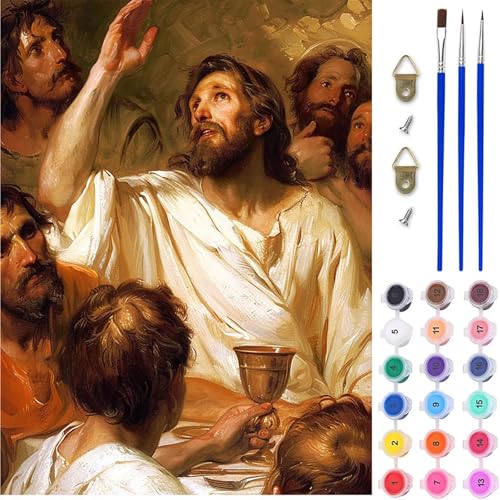 Mann Malen Nach Zahlen, Das Letzte Abendmahl Malen Nach Zahlen Erwachsene, DIY Handgemalt Ölgemälde Kit mit Pinseln und Acrylfarbe, Paint by Numbers Bastelset Erwachsene, Geschenke 100x135 cm S-7176 Mann Malen Nach Zahlen, Das Letzte Abendmahl Malen Nach Zahlen Erwachsene, DIY Handgemalt Ölgemälde Kit mit Pinseln und Acrylfarbe, Paint by Numbers Bastelset Erwachsene, Geschenke 100x135 cm S-7176 von MAYINGOU