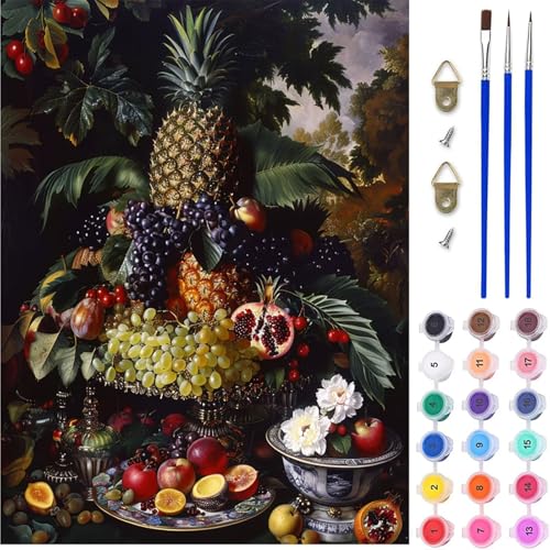 Obst Malen Nach Zahlen, Pflanzen Malen Nach Zahlen Erwachsene, DIY Handgemalt Ölgemälde Kit mit Pinseln und Acrylfarbe, Paint by Numbers Bastelset Erwachsene, Geschenke für Frauen 40x50 cm 9-7214 Obst Malen Nach Zahlen, Pflanzen Malen Nach Zahlen Erwachsene, DIY Handgemalt Ölgemälde Kit mit Pinseln und Acrylfarbe, Paint by Numbers Bastelset Erwachsene, Geschenke für Frauen 40x50 cm 9-7214 von MAYINGOU
