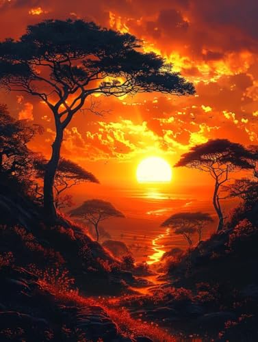 Sonnenuntergang Malen Nach Zahlen, Landschaft Malen Nach Zahlen Erwachsene, DIY Handgemalt Ölgemälde Kit mit Pinseln und Acrylfarbe, Paint by Numbers Bastelset Erwachsene, Geschenke 40x50 cm T-1856 Sonnenuntergang Malen Nach Zahlen, Landschaft Malen Nach Zahlen Erwachsene, DIY Handgemalt Ölgemälde Kit mit Pinseln und Acrylfarbe, Paint by Numbers Bastelset Erwachsene, Geschenke 40x50 cm T-1856 von MAYINGOU