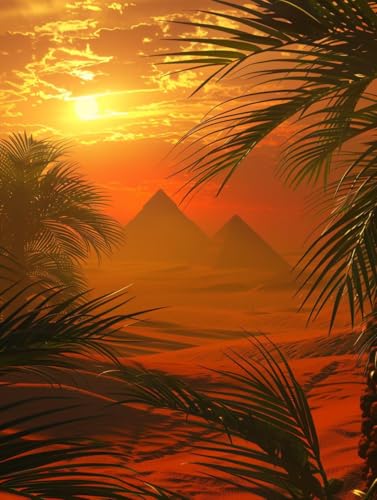Sonnenuntergang Malen Nach Zahlen, Pyramide Malen Nach Zahlen Erwachsene, DIY Handgemalt Ölgemälde Kit mit Pinseln und Acrylfarbe, Paint by Numbers Bastelset Erwachsene, Geschenke 30x40 cm B-7424 Sonnenuntergang Malen Nach Zahlen, Pyramide Malen Nach Zahlen Erwachsene, DIY Handgemalt Ölgemälde Kit mit Pinseln und Acrylfarbe, Paint by Numbers Bastelset Erwachsene, Geschenke 30x40 cm B-7424 von MAYINGOU