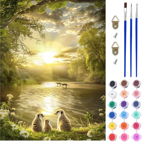 Sonnenuntergang Malen Nach Zahlen, Tier Malen Nach Zahlen Erwachsene, DIY Handgemalt Ölgemälde Kit mit Pinseln und Acrylfarbe, Paint by Numbers Bastelset Erwachsene, Geschenke 90x120 cm T-7794 Sonnenuntergang Malen Nach Zahlen, Tier Malen Nach Zahlen Erwachsene, DIY Handgemalt Ölgemälde Kit mit Pinseln und Acrylfarbe, Paint by Numbers Bastelset Erwachsene, Geschenke 90x120 cm T-7794 von MAYINGOU